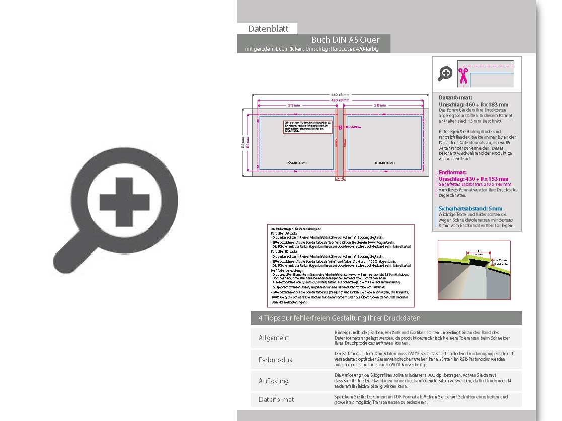Product Bild buch_hardcover_mit_geradem_r__cken__din_a5_quer__umschlag_4_0-farbig_cmyk__inhalt_452_seiten_4_4-farbig_cmyk