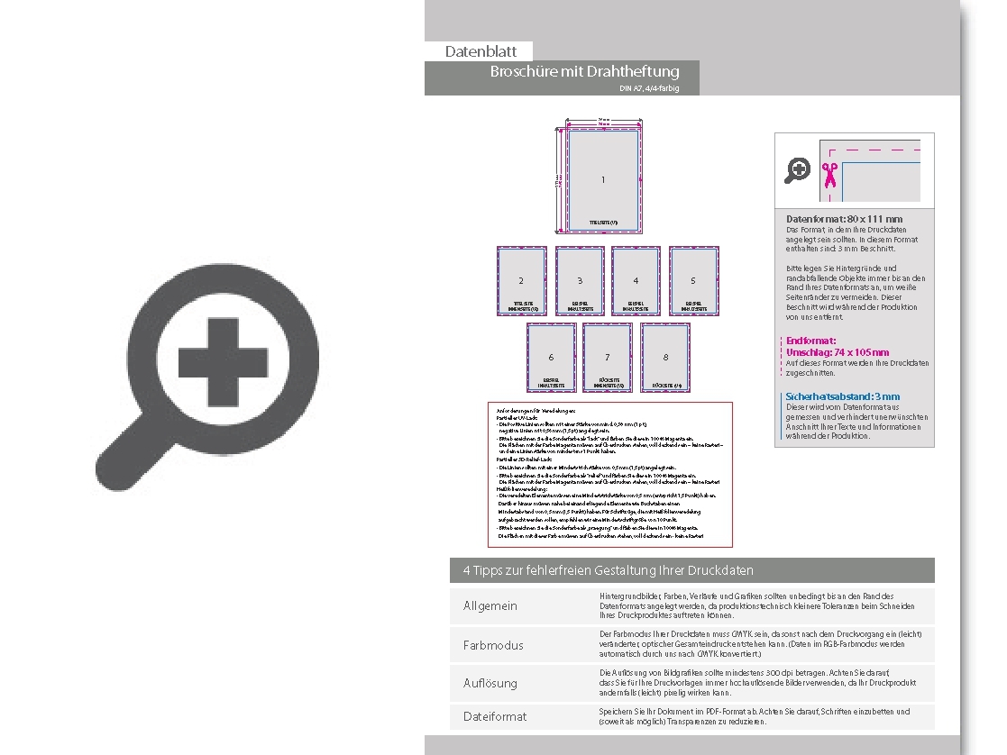 Product Bild brosch__re_mit_drahtheftung__endformat_din_a7__152-seitig