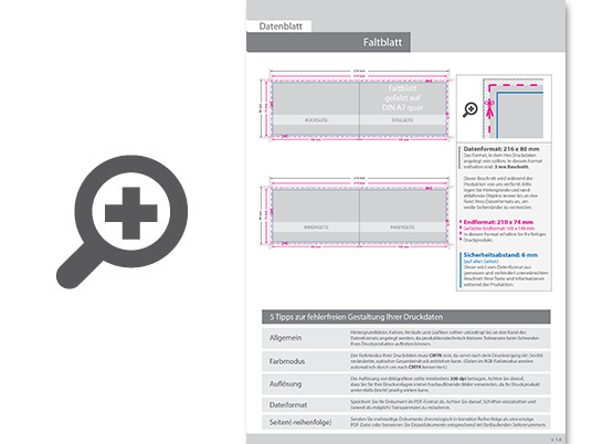 Product Bild faltblatt__gefalzt_auf_din_a7_quer__vertikaler_mittelfalz__4-seitig