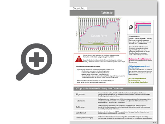 Product Bild hochwertige_tafelfolie_in_katze-form_unbedruckt