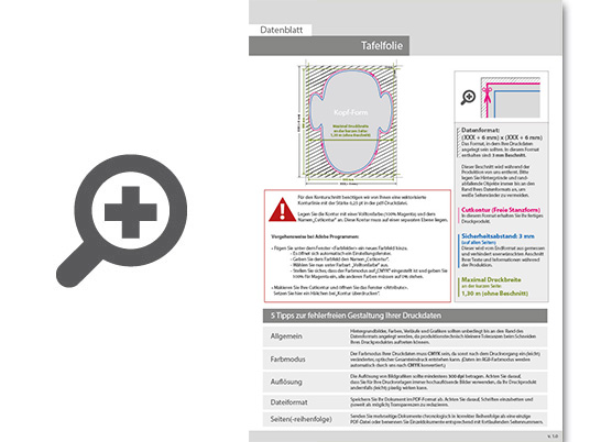 Product Bild hochwertige_tafelfolie_in_kopf-form_unbedruckt