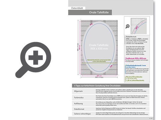 Product Bild hochwertige_tafelfolie_oval_(oval_konturgeschnitten)_unbedruckt